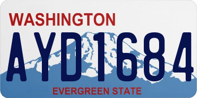 WA license plate AYD1684