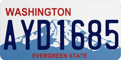WA license plate AYD1685