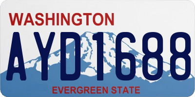 WA license plate AYD1688