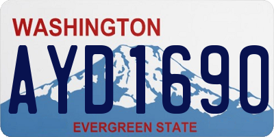 WA license plate AYD1690