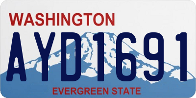 WA license plate AYD1691