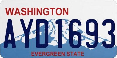 WA license plate AYD1693