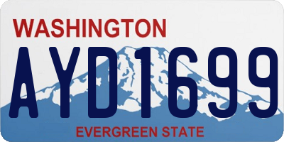 WA license plate AYD1699