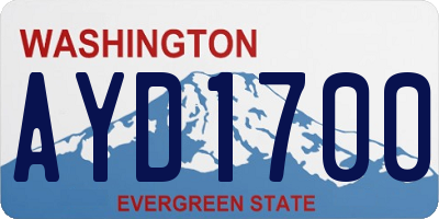 WA license plate AYD1700