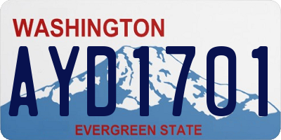 WA license plate AYD1701
