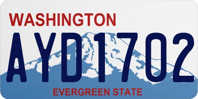 WA license plate AYD1702