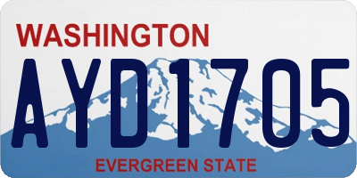 WA license plate AYD1705