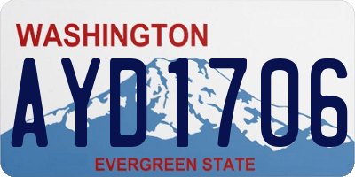WA license plate AYD1706