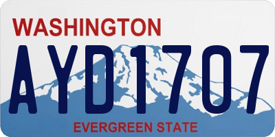 WA license plate AYD1707