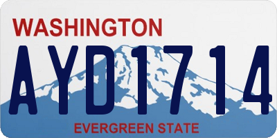 WA license plate AYD1714