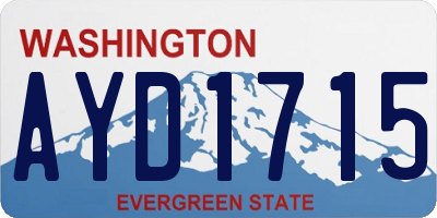 WA license plate AYD1715