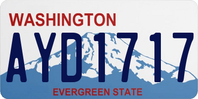 WA license plate AYD1717