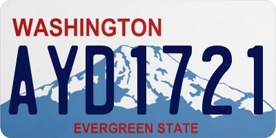 WA license plate AYD1721