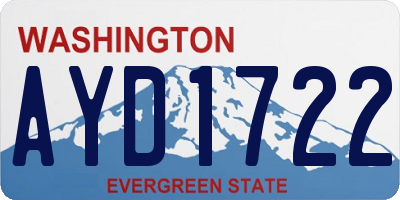 WA license plate AYD1722