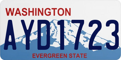 WA license plate AYD1723