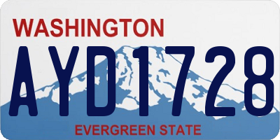 WA license plate AYD1728