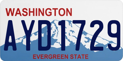 WA license plate AYD1729