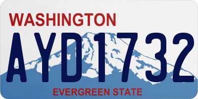 WA license plate AYD1732