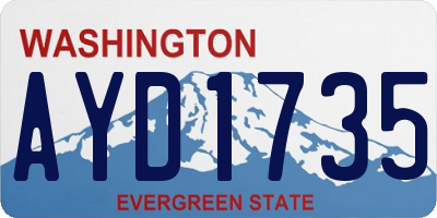 WA license plate AYD1735