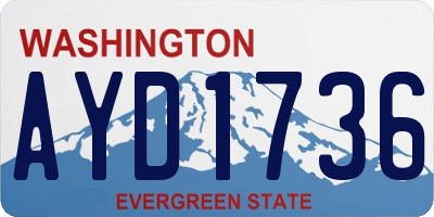 WA license plate AYD1736