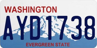 WA license plate AYD1738