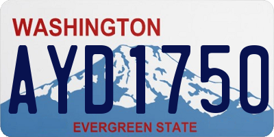 WA license plate AYD1750