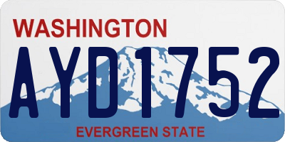 WA license plate AYD1752