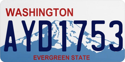 WA license plate AYD1753