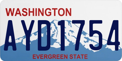 WA license plate AYD1754