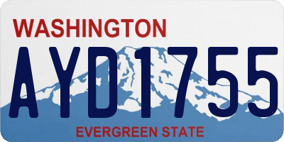 WA license plate AYD1755