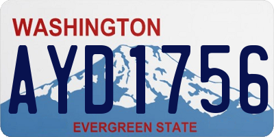 WA license plate AYD1756