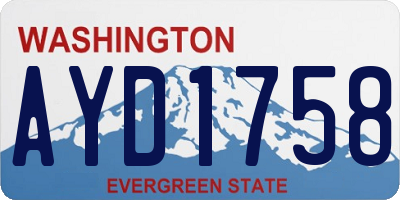WA license plate AYD1758