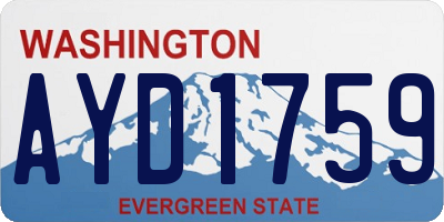 WA license plate AYD1759