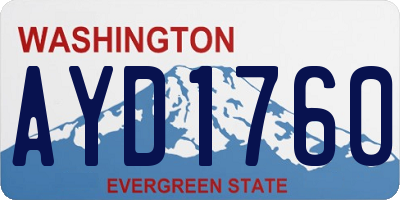 WA license plate AYD1760