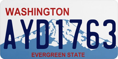WA license plate AYD1763