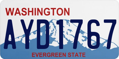WA license plate AYD1767