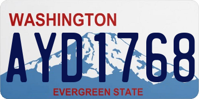 WA license plate AYD1768