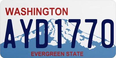 WA license plate AYD1770