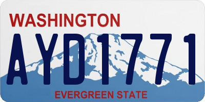 WA license plate AYD1771