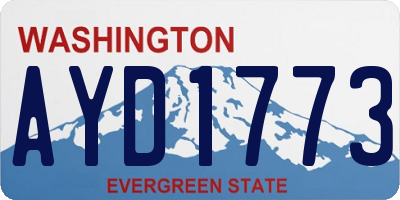 WA license plate AYD1773