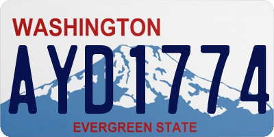 WA license plate AYD1774