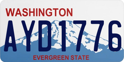 WA license plate AYD1776