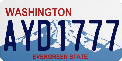 WA license plate AYD1777