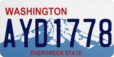 WA license plate AYD1778