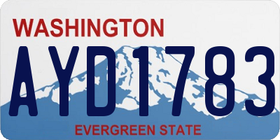 WA license plate AYD1783