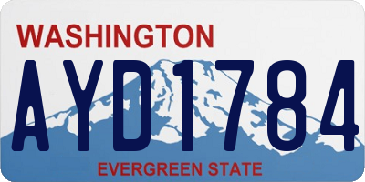 WA license plate AYD1784