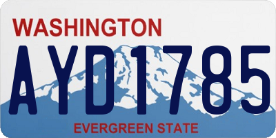 WA license plate AYD1785