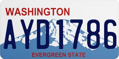WA license plate AYD1786
