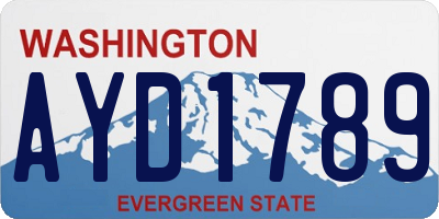WA license plate AYD1789