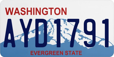 WA license plate AYD1791